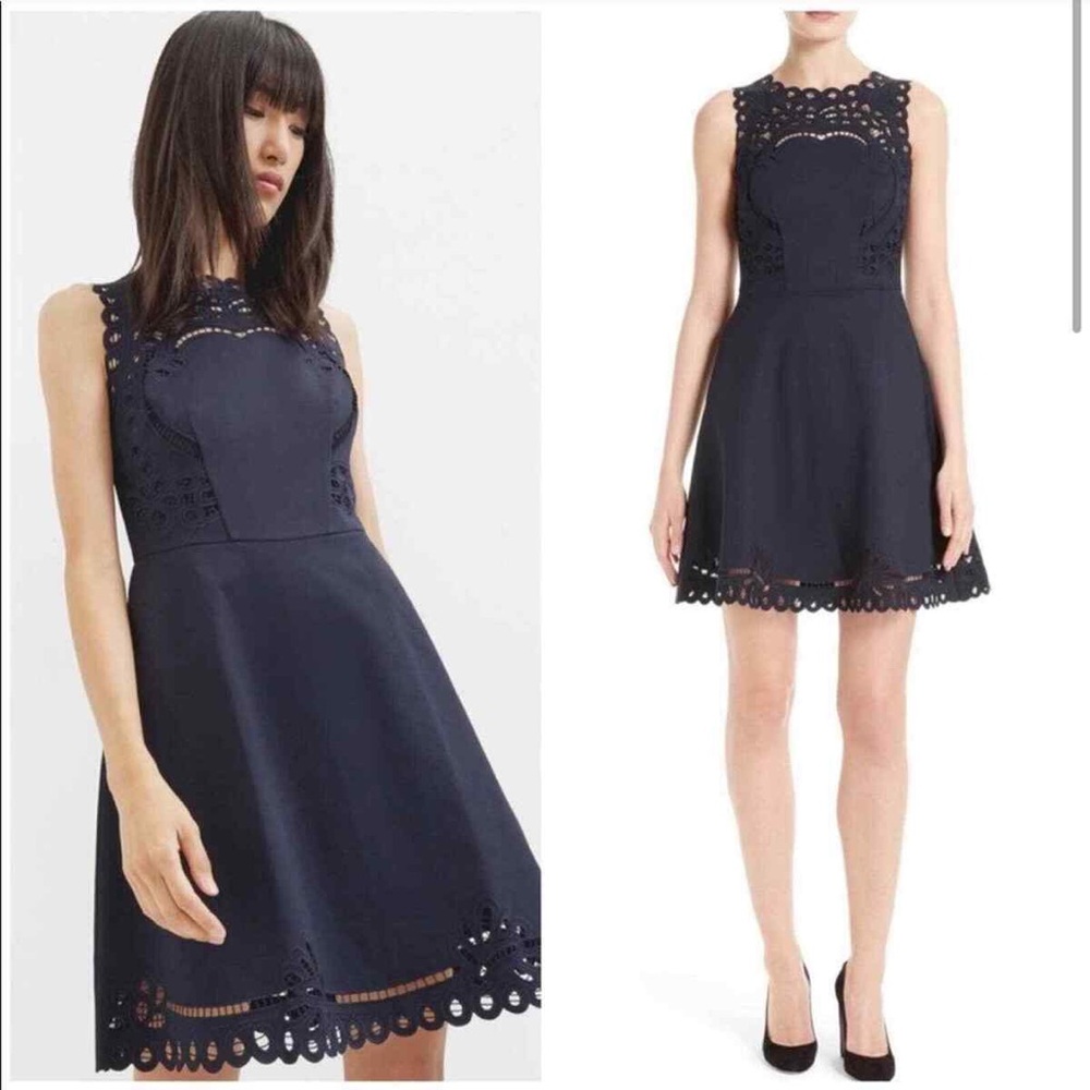 Ted Baker Verony Black Skater Dress - TB Size 2 / US Size 6